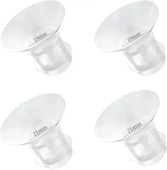 4PCS Inserti flangiati per tiralatte per latte materno Convertitore per protezione per il seno Pratico ricambio per tiralatte 13mm 15mm 17mm 19mm 21mm