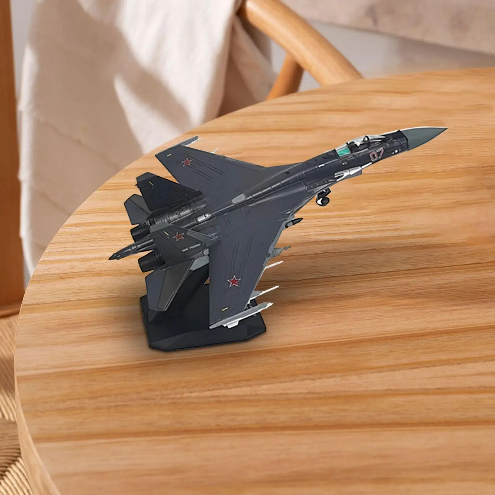 1/100 Airplane Model Aircraft Souvenir Desktop Decoration with Stand Fighter Jet