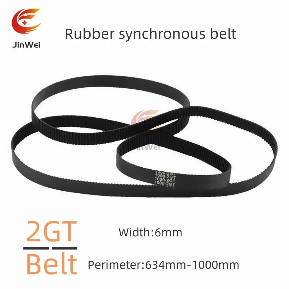 

2GT GT2 Width:6mm High-Quality Rubber Closed-Loop Timing Belt, Belt Circumference 634mm-1000mm, Used For 3D Printers