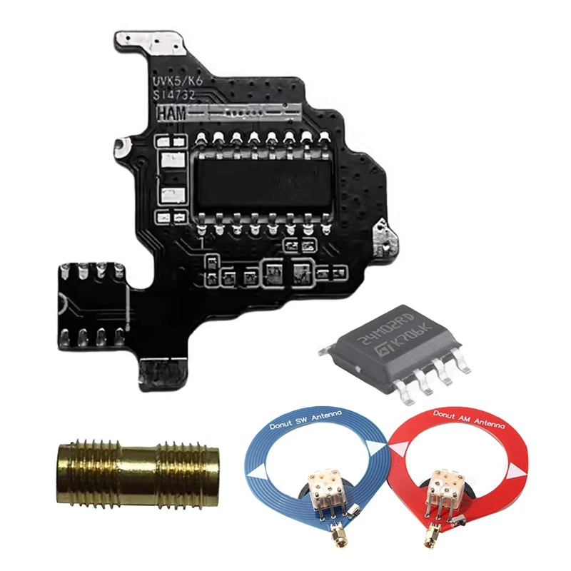 AA51 For Quansheng K5/K6 SI4732 Module+2Xdonut Antenna+Programming Cable Shortwave Radio Module Intercom Modification Module