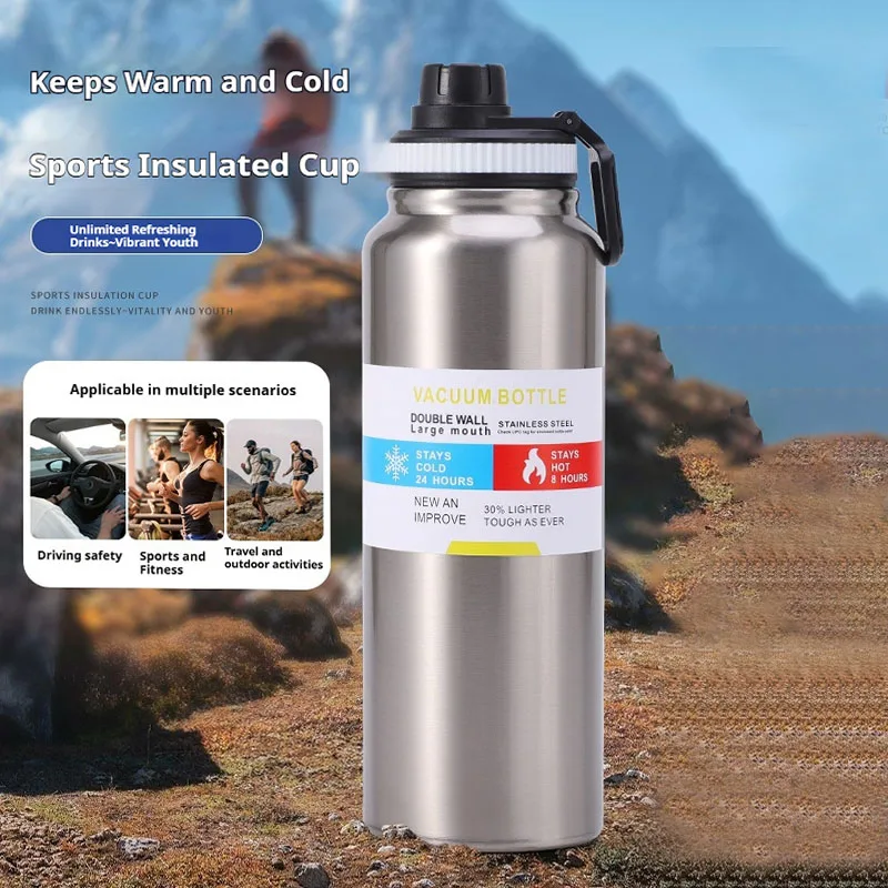 600/800/1000ML Stainless Steel Insulated Cup Outdoor Thermos Water Bottle  Keeps Cold and Heat Thermal Mug Travel Vacuum Flasks
