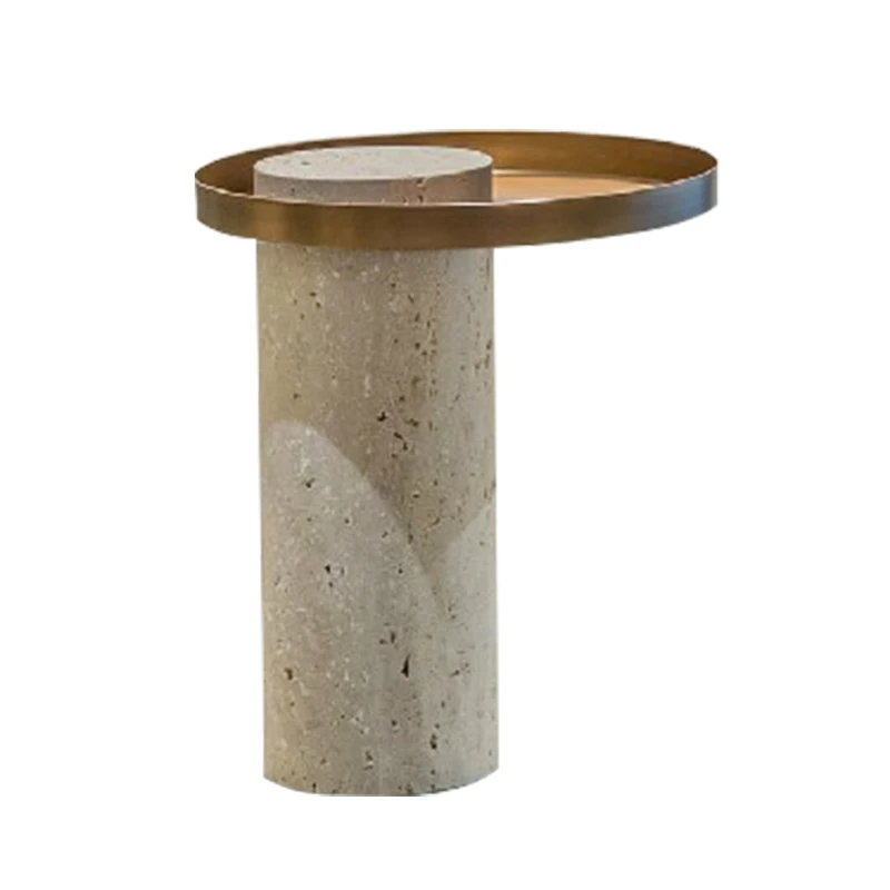 

Italian Minimalist round Design Creative Cave Stone Living Room Small Coffee Table