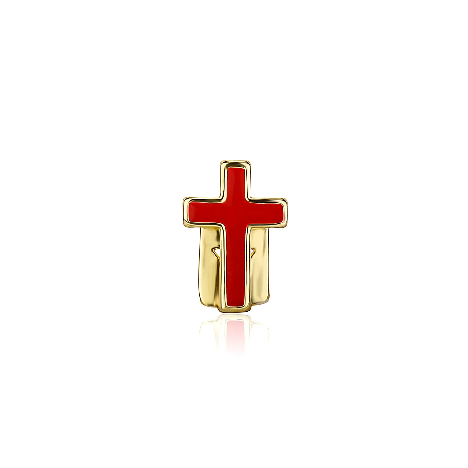 Hip Hop Single Colorful Cross Teeth Gillz 14K Gold Plated Tooth Caps For Women Men Jewelry Gift