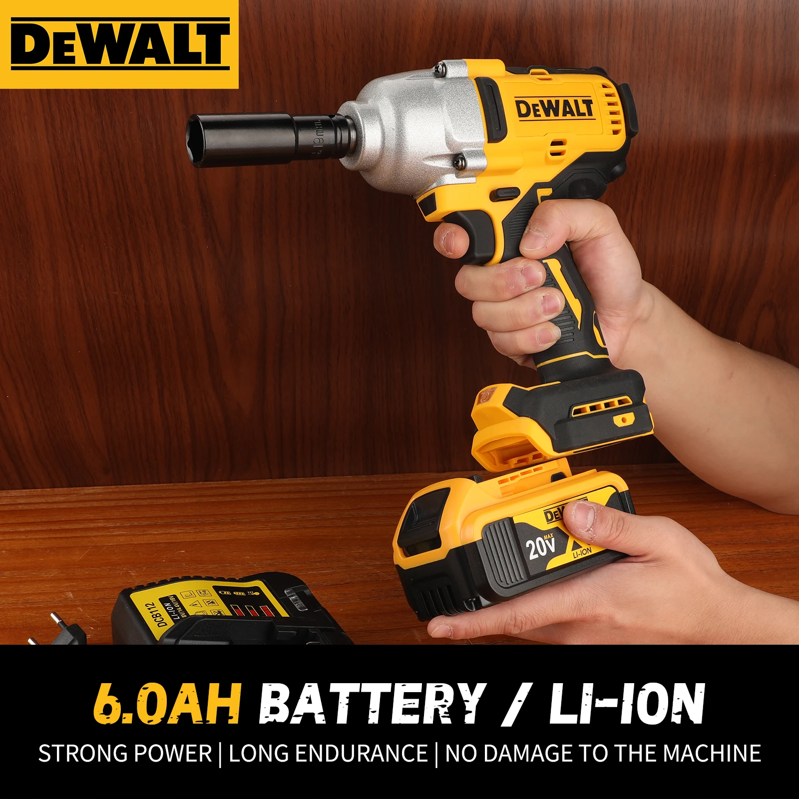 DeWalt DCF900 High Torque Brushless 20V Electric Impact Wrench Lithium Battery Powered Electric   Durable For Professiona