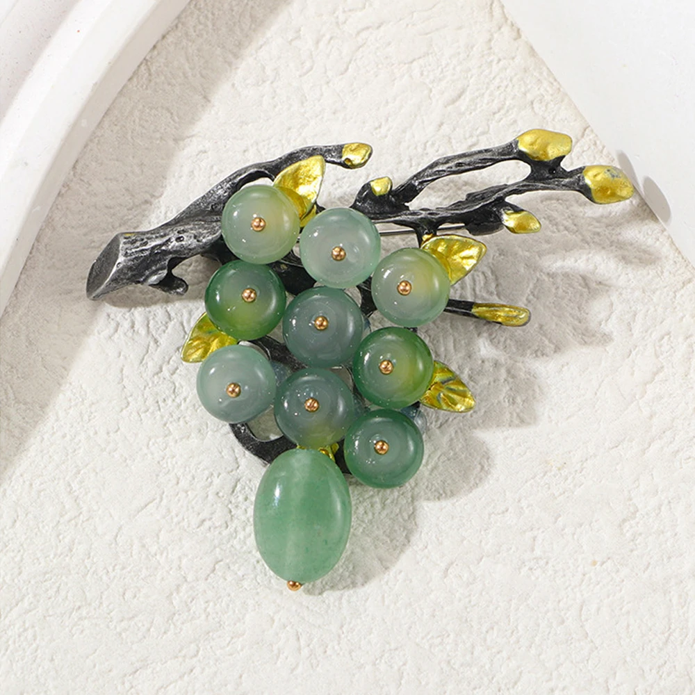 Neue hochwertige Temperament Trauben brosche Qualität Retro Zweig Perlen Obst Kleidung Zubehör Stifte Corsage Schmuck Freunde Geschenke