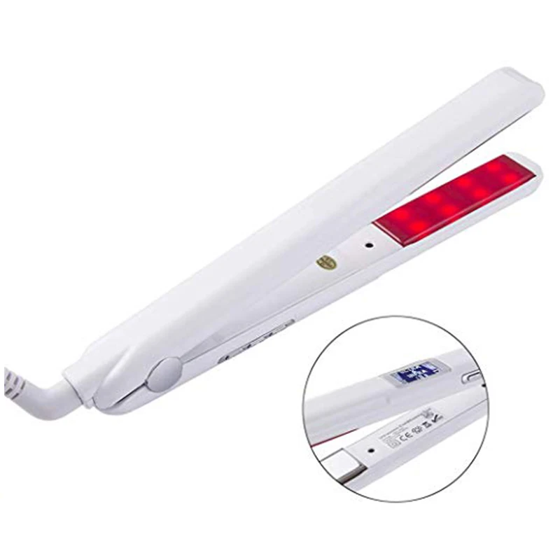 Upgraded LCD Display Ultrasonic Infrared Hair Care Iron Hair Treatment Styler Hair Straightener