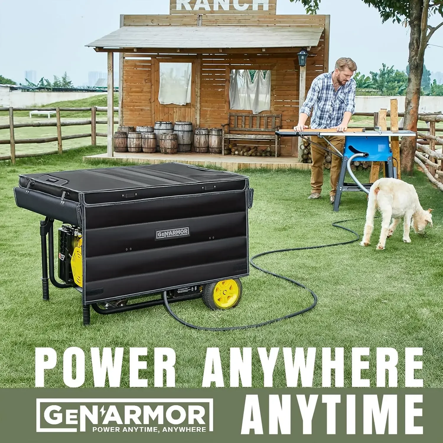 

Generator Covers While Running, 100% Waterproof Heavy Duty Tarps Generator Tent, Portable Outdoor Generator Enclosure