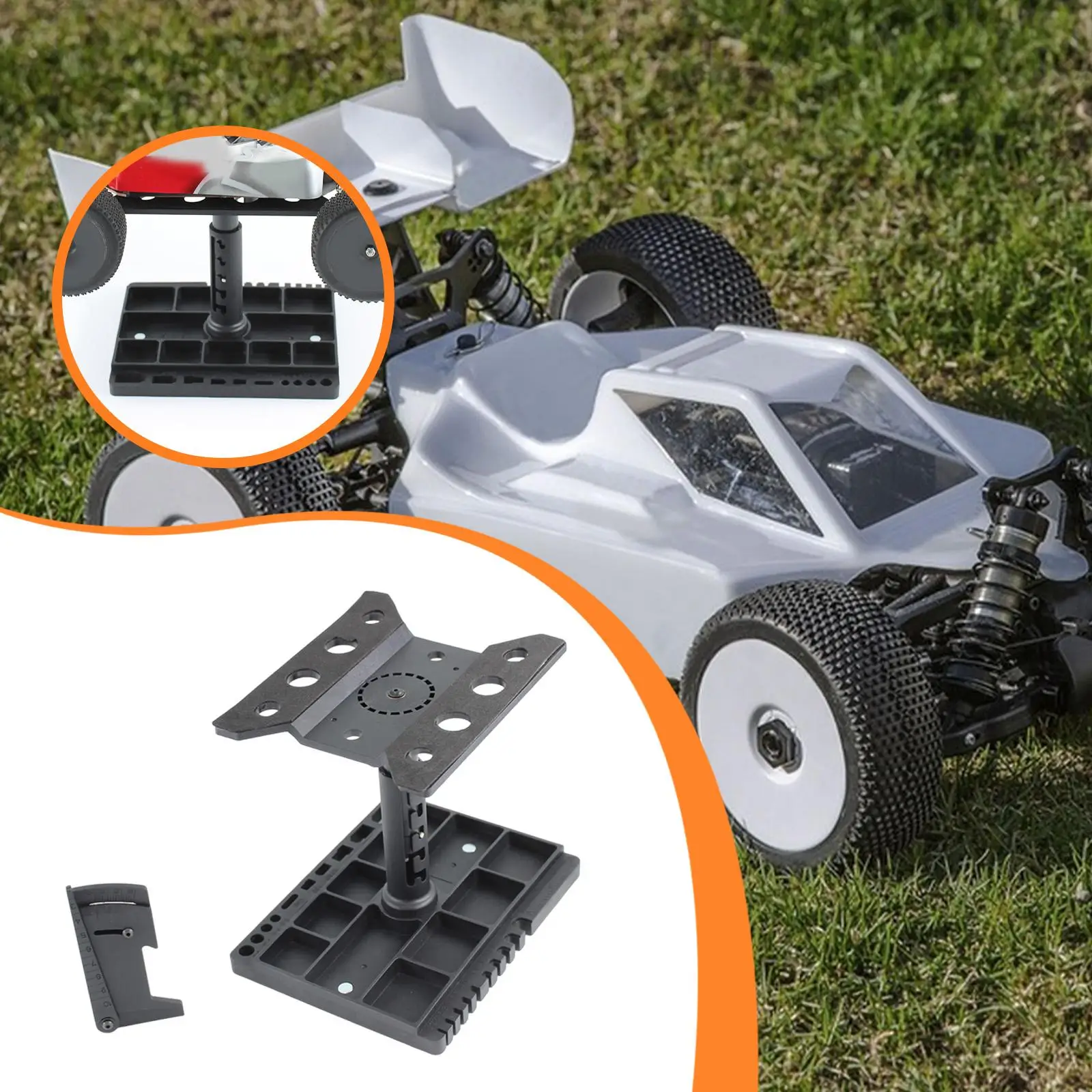 RC Car Work Stand Rotatable Maintenance Station Maintenance Stand Platform Lifting Repair Workstation for Models Cars Vehicles