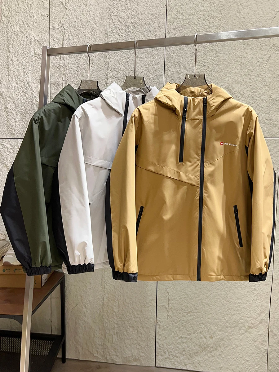 

Nordic Outdoor Men's Thickened Waterproof Cotton Jacket Hooded Warm Autumn Winter Coat Standard Fit Casual Style Zipper Closure