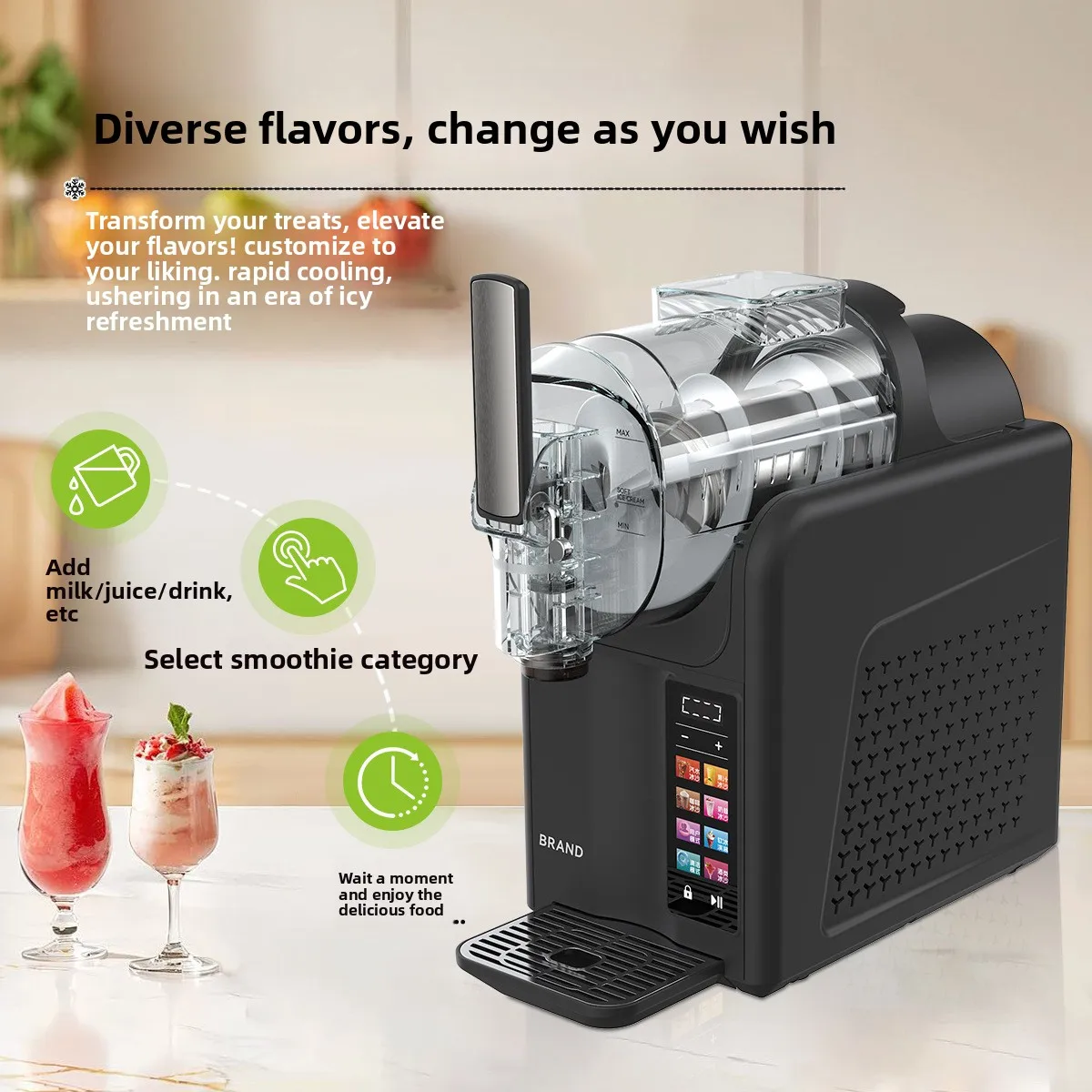 Commercial Food Beverage Smoothie Slushie  Ice Slash Puppie Slurpee Frozen Making Slushy Maker Slush Machine - view 2