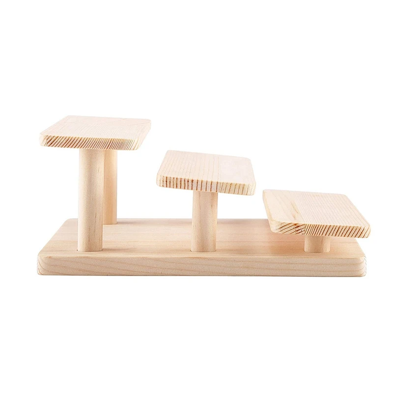 ABWR-Деревянные подставки для дисплея, 3-слойная подставка для очков, подставка для ювелирных изделий, деревянный поднос-органайзер для рабочего стола шкафа