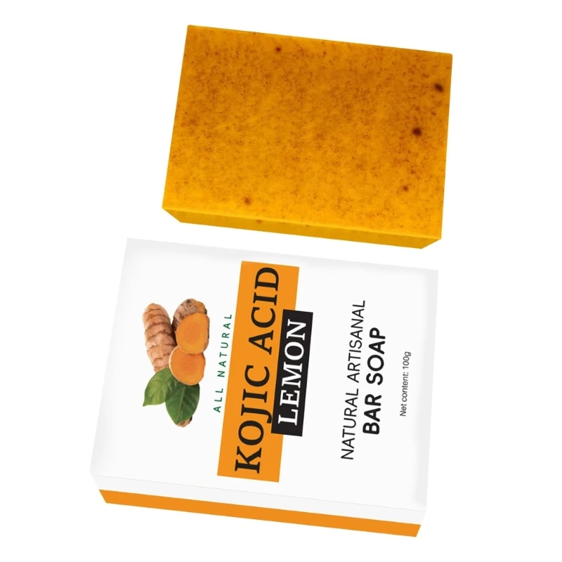 สบู่ขมิ้นสำหรับใบหน้าและผิวกายจุดด่างดำRemover Dark Marks Skin Face Body Cleanser HandmadeสำหรับชายหญิงDropshipping