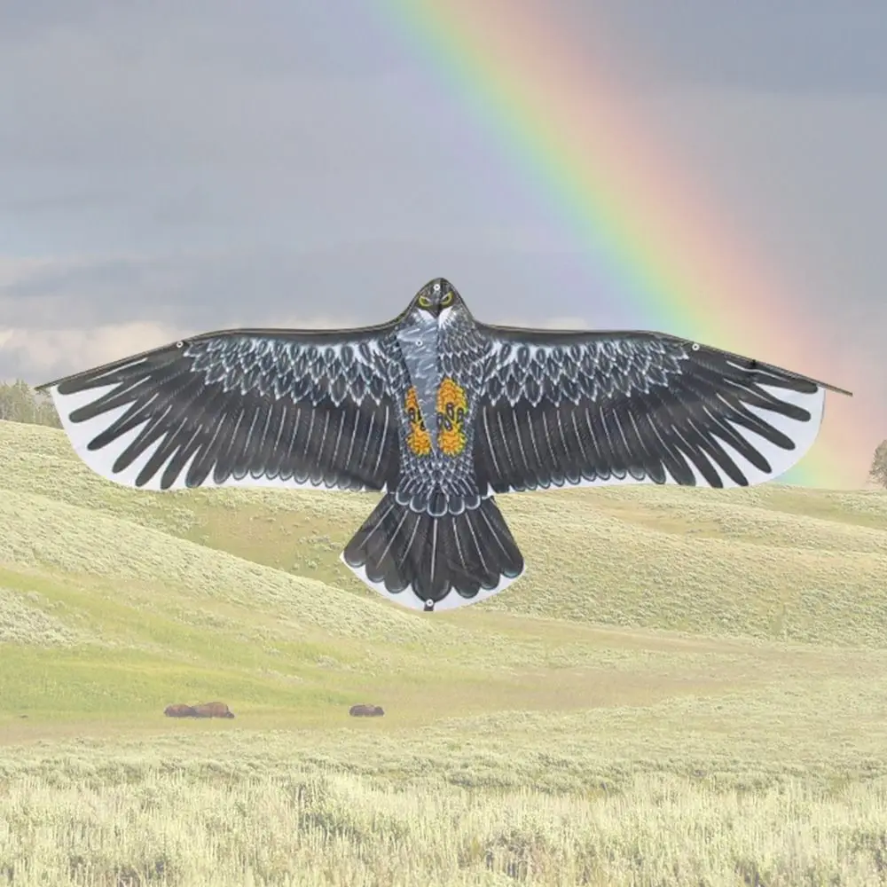 1,1 m Eagle Kite met 30 meter vliegerlijn Grote Eagle Flying Bird Kites Kinderen Gift Familie-uitstapjes Tuin Buitensporten DIY-speelgoed