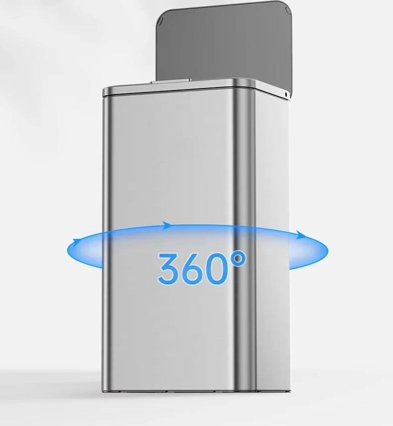 

rectangular smart stainless steel trash can