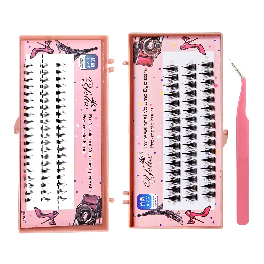 par vous-même, Kit de extensión de pestañas con pestañas superiores e inferiores y pinzas, juego de maquillaje fácil de usar, pestañas para injertar