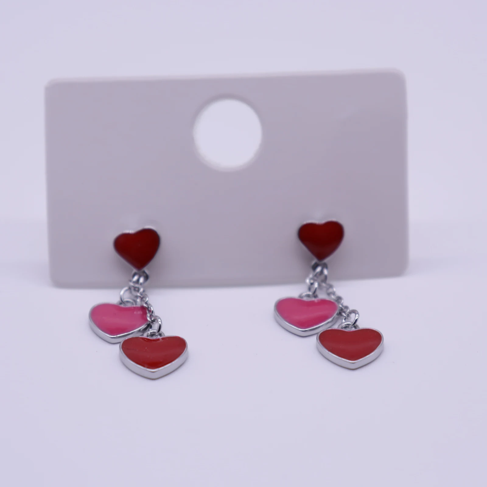 Multicolor Stud Heart Drop Dangle Earrings for Women Girls Elegant Trendy Jewelry Gift