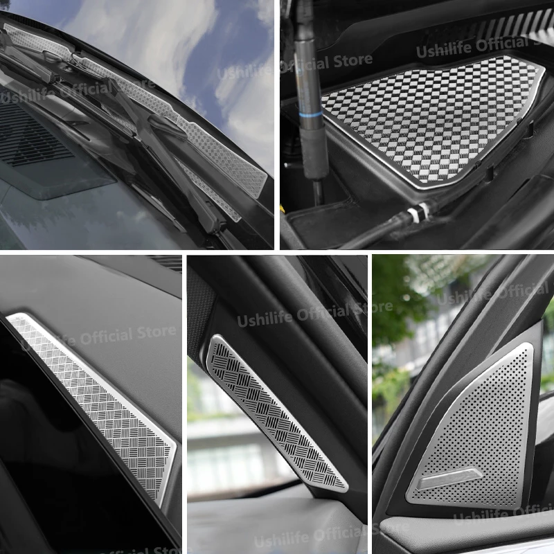 

Stainless Steel For BMW X3 G45 Car Door Speaker, Behind Screen, A-Pillar Air Vent, Front Hood Engine Compartment Dust Cover