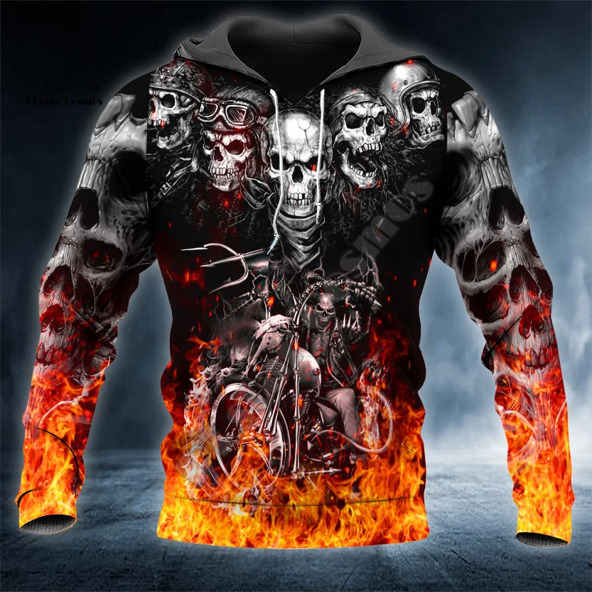 

Cosplay Reaper Ghost Gothic Skull Graffiti Flame Tattoo Retro Long Sleeve Men/Women 3DPrint Harajuku Streetwear Funny Hoodies M4