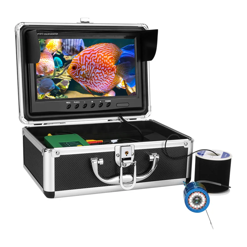 

9 Inch 50M 1000TVL Fish Finder Underwater Fishing Camera 15pcs White LEDs + 15pcs Infrared Lamp For Ice/Sea/River Fishing