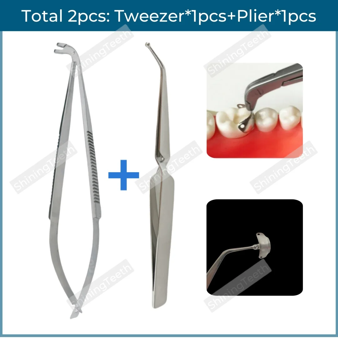 

2Pcs Dental Matrix Bands Forcep Composi-Tight Matrix Matrices Pin Tweezer