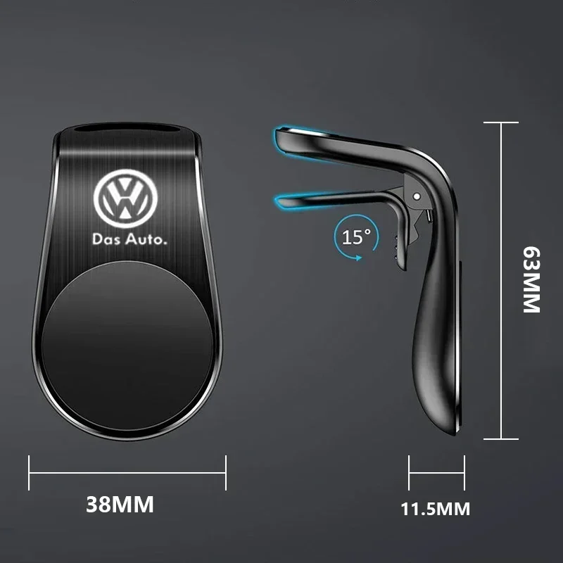 حامل هاتف السيارة المحمول امتزاز المغناطيس لفولكس واجن باسات سانتانا تيجوان جولف بورا جيتا بيتل شيروكو MK7 MK5 T3 T5