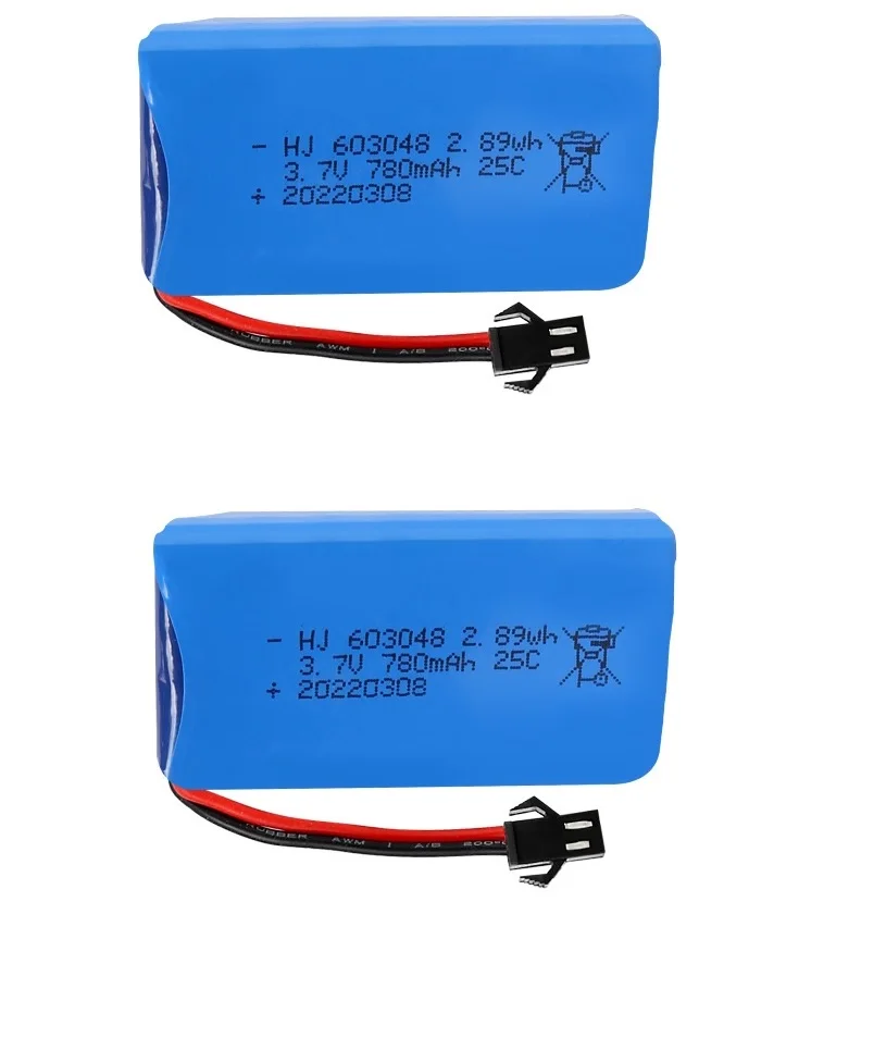 2 stks/partij 3.7 V 780 mAh Batterij 603048    Voor WLtoys V686G Q222 Q222G/XK X250 RC Quadcopter Onderdelen