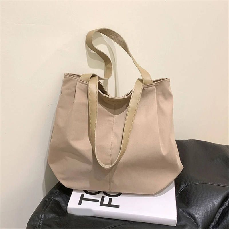 E74B 2023 Canvas Tote Shopper Bag Fashion Handbag Large Capacity Shopping Bag Versatile Shoulder Bag Book Bag for Women Girl