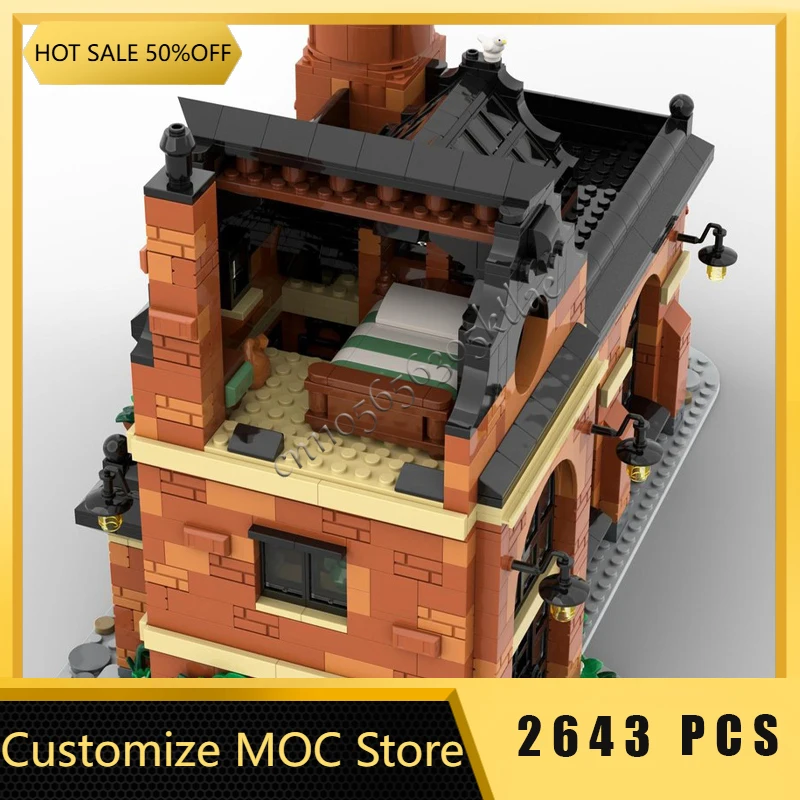 2643 قطعة MOC الإبداعية مدينة عرض الشارع وحدات مصنع الزجاج نموذج العمارة بنة الأطفال لعبة الطوب هدية الكريسماس