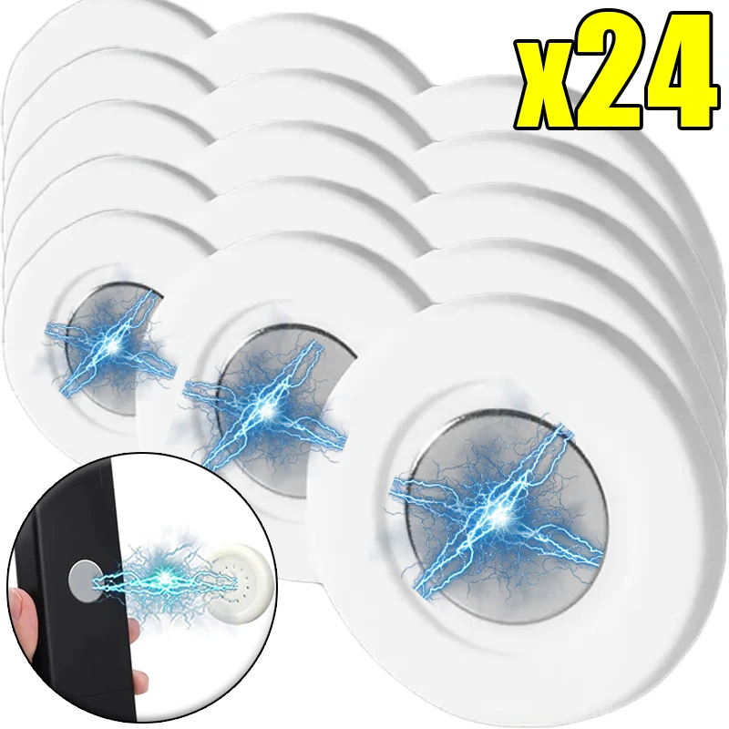 24/1Set Strong Magnetic Hooks for Remote Control Anti-Lost Wall Mount Magnet Storage Hook Holders Fridge Stickers Home Organizer