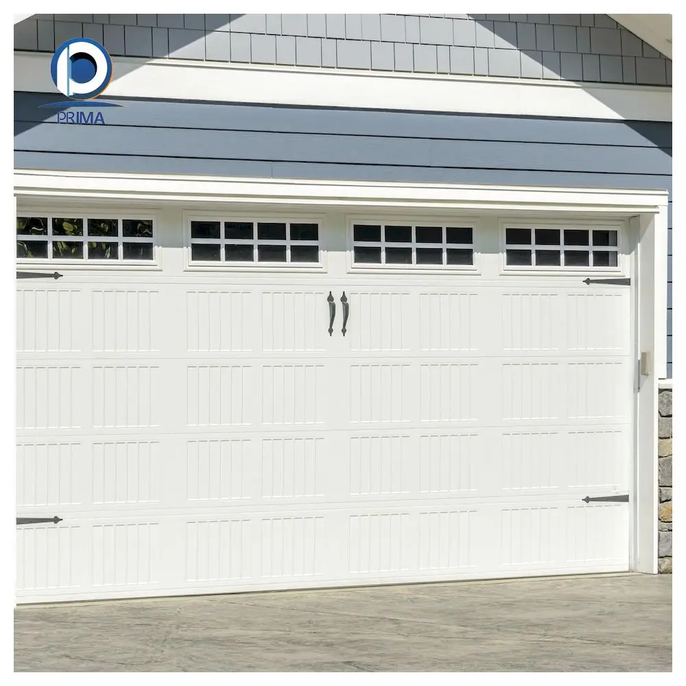 Customization Modern Aluminum Alloy Garage Door With Glass Custom Electric Control For Villas