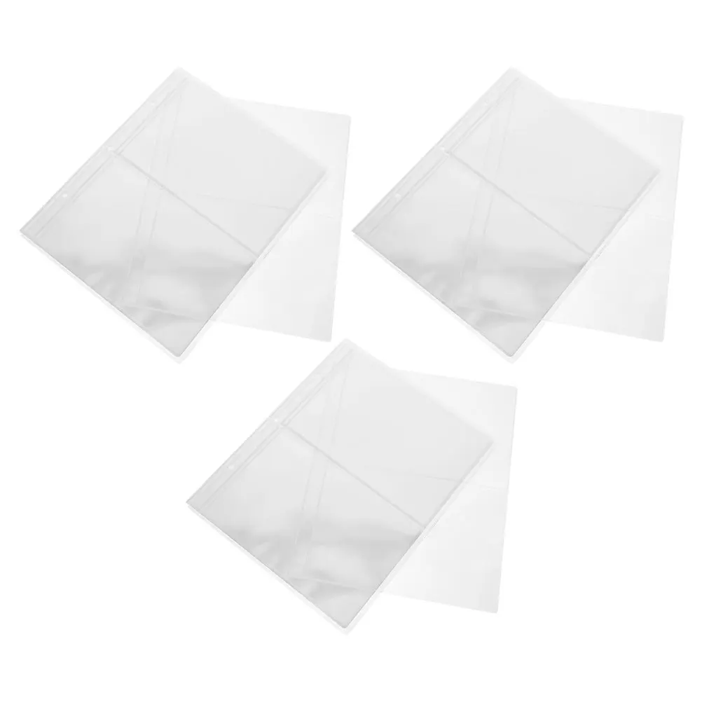 

30 Pcs Banknote Collection Binder Clear Paper Sleeves for Currency Bills Stickers Stamps Tickets Photo Albums ganizer