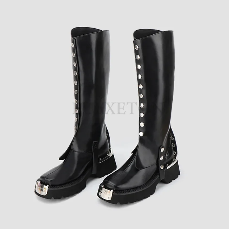 Thick Bottom Platform Women Ankle Boots Woman Shoes Zipper Fashion Female Designer Motorcycle Boot Casual Ladies Footwear 2023