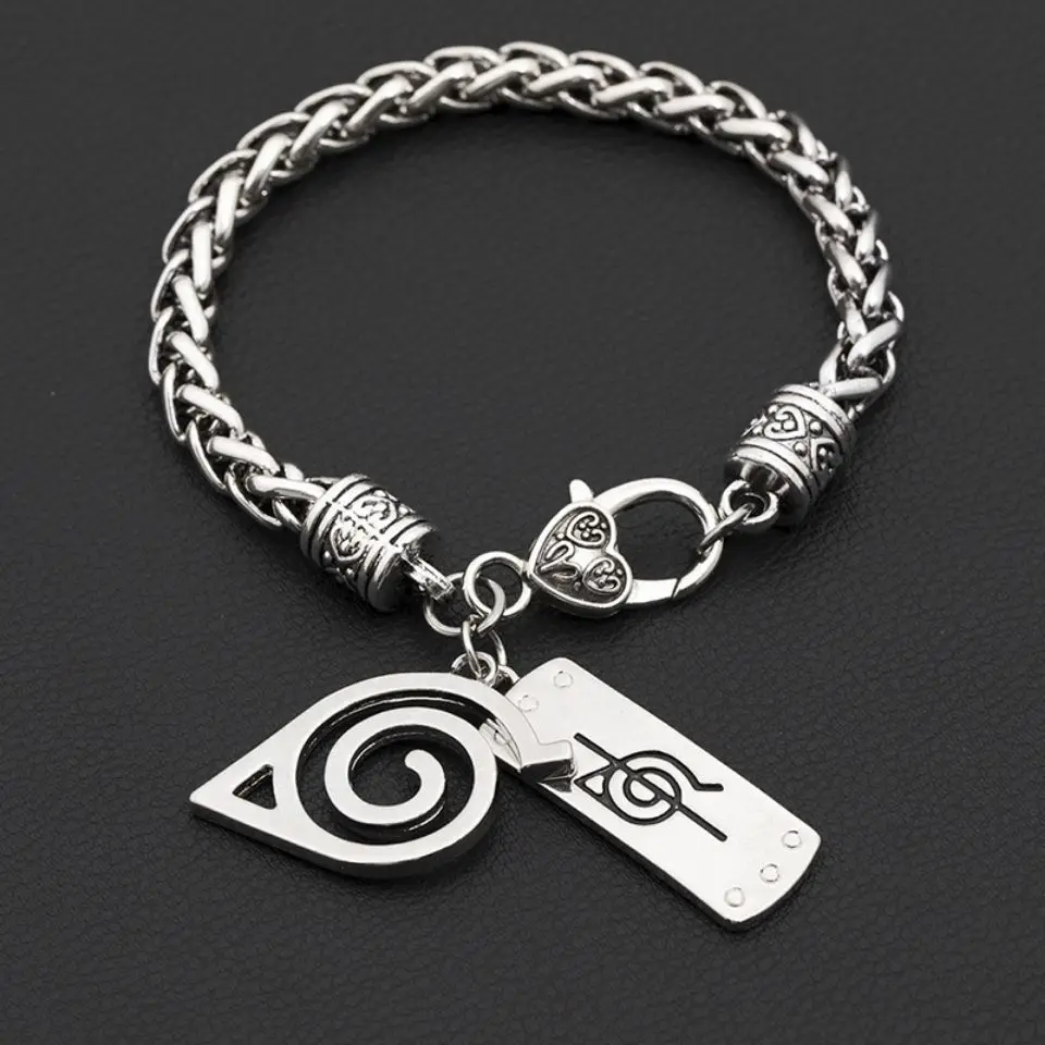 

Naruto anime peripheral bracelet, Konoha Ninmura logo, rebellious ninja forehead protection personalized bracelet accessories