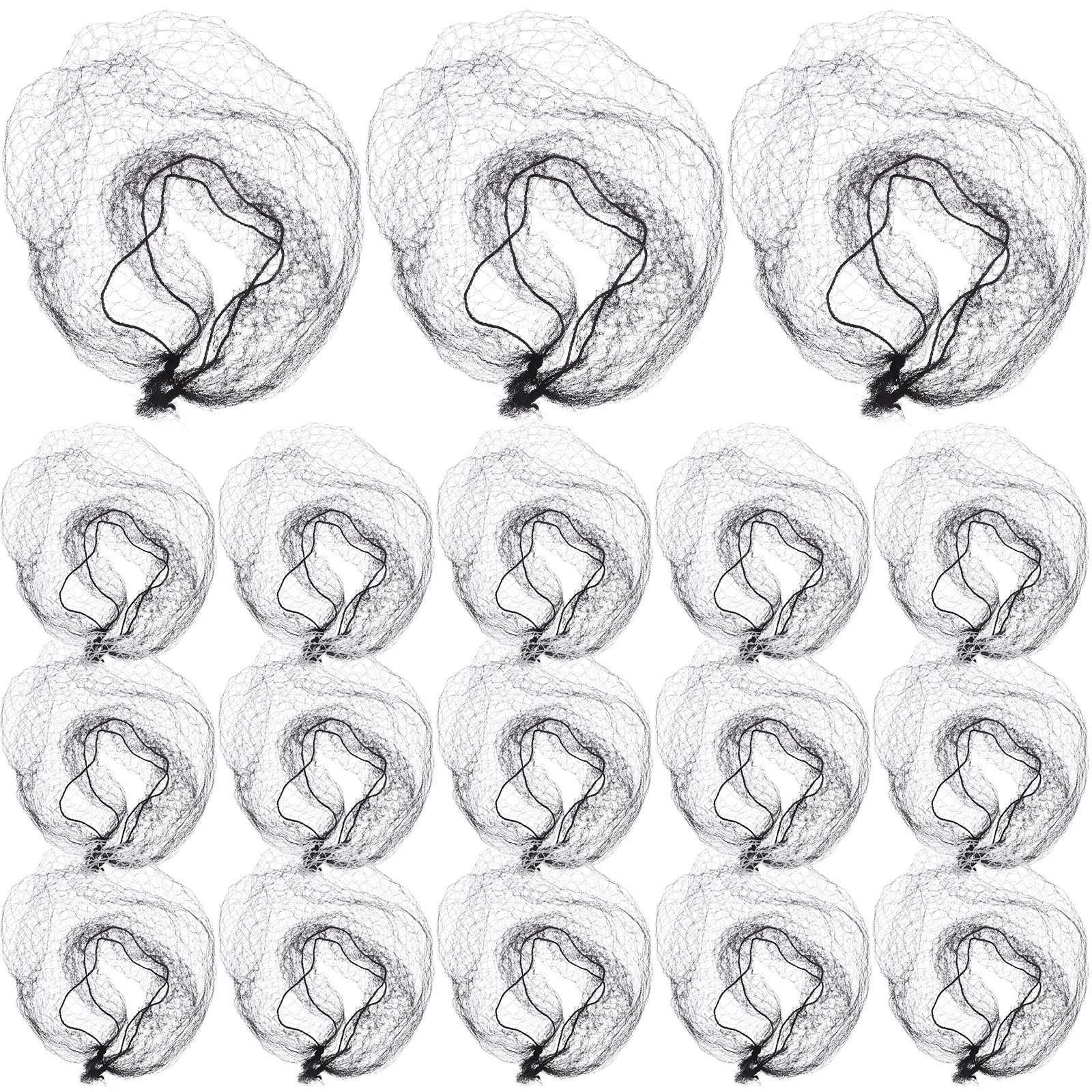 

100 шт. Высокоэластичные черные нейлоновые невидимые сетки для волос, дышащие, многоразовые, для балетных причесок, париков, кейтеринга, сна, укладки волос