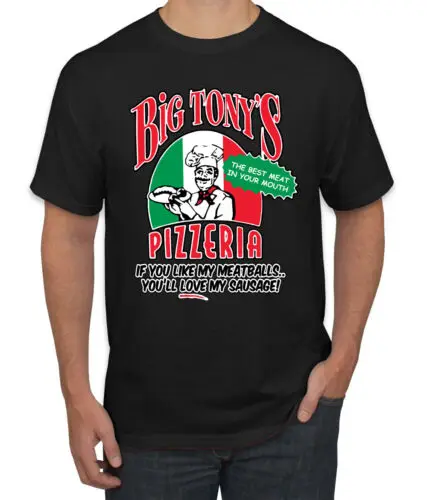 Big Tonys Pizzeria the Best Meat in Your Mouth Humor Men Tshirt