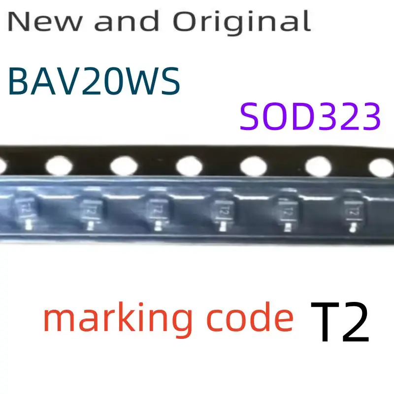 

BAV20WS New and Original 200mW SOD-323 0.2W Fast Switching Diodes marking code T2