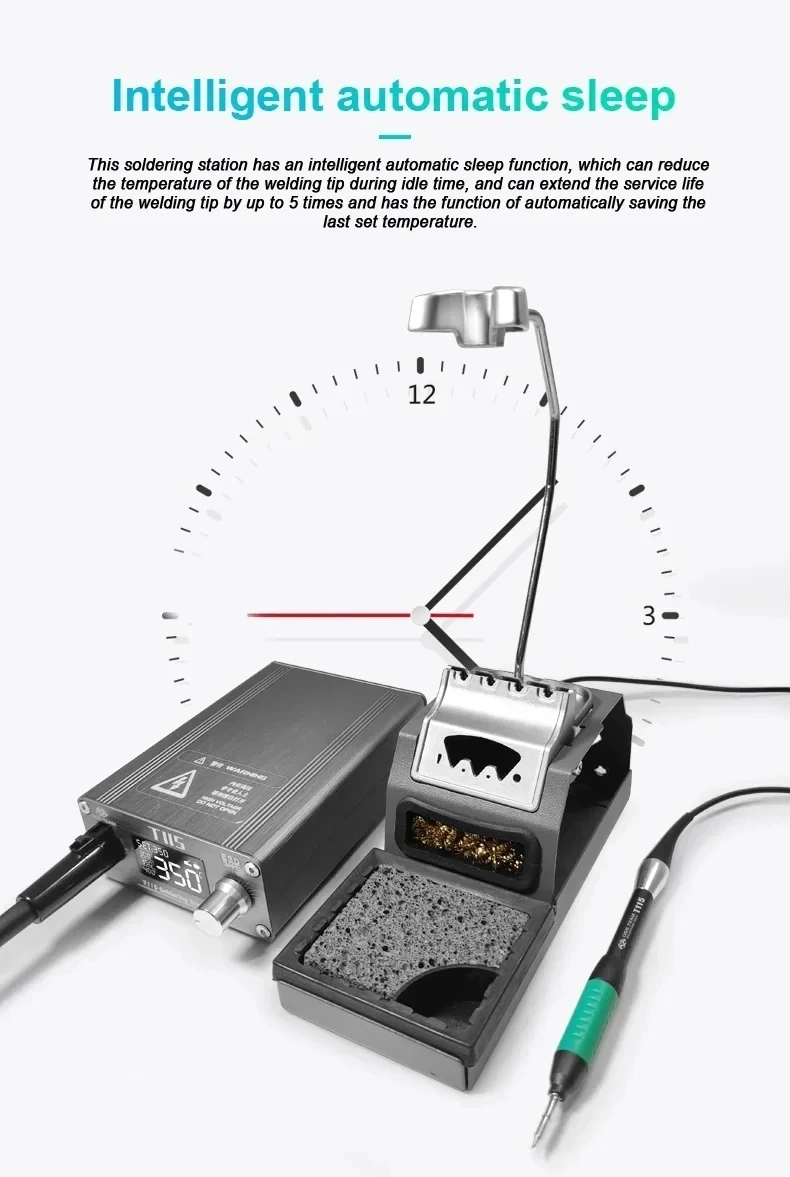 Oss T115 Electric Soldering Iron with Temperature Control PCB Soldering Station for Phone Motherboard Solder Welding Repair Tool