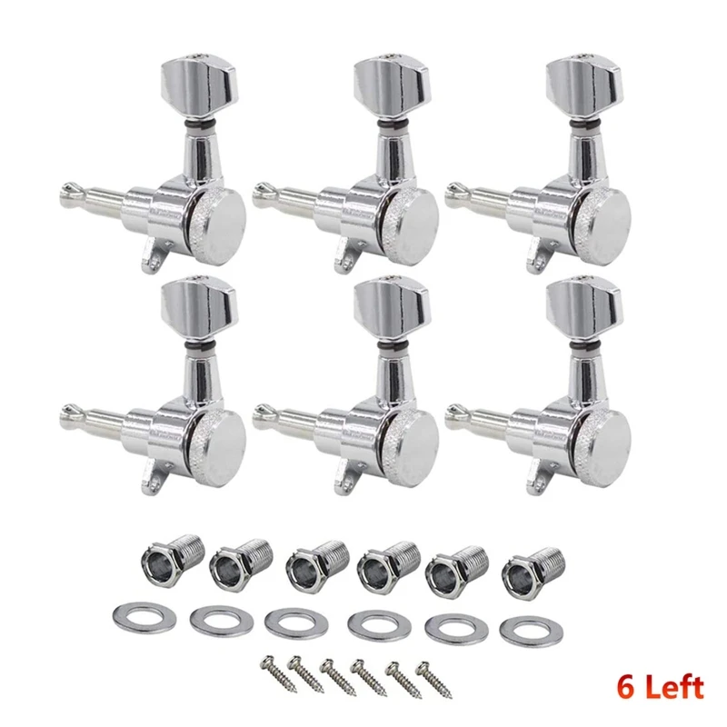 

Retro Inline Guitar Locking Tuners for Fender ST TL Style Electric Guitar Parts, Chrome