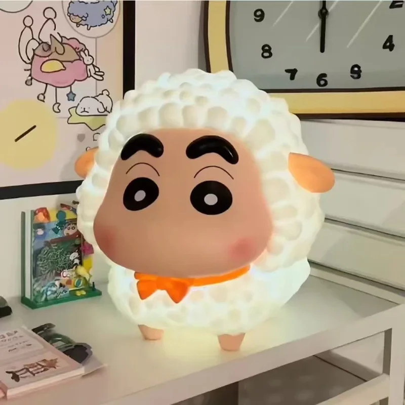 

New Crayon Shin chan 30 cm Sheep Shin Chan Night Light Luminous Gift Tapping Luminous Ornament Desktop Decoration Birthday Gift