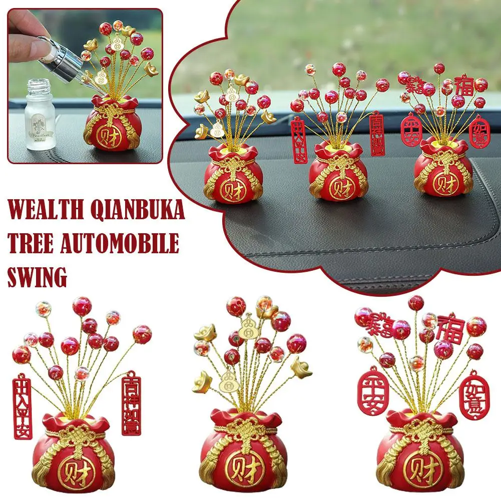 New wealth purse tree car ornaments with car aromatherapy home ornaments car and decoration odor removal interior Y8J2