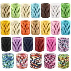 100m Rafia Yarn for Hand Knitting Diy Knitting Crochet Friendly Paper Yarn Baking Packaging Belt Rope Crocheting Summer Hat Bags