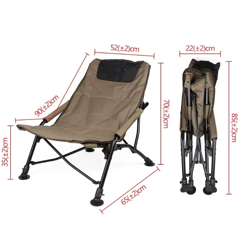 New Feeder Fishing Elastic Leg Guest Chair Crescent Chair Camping Compact Lightweight Foldable Leisure Chair