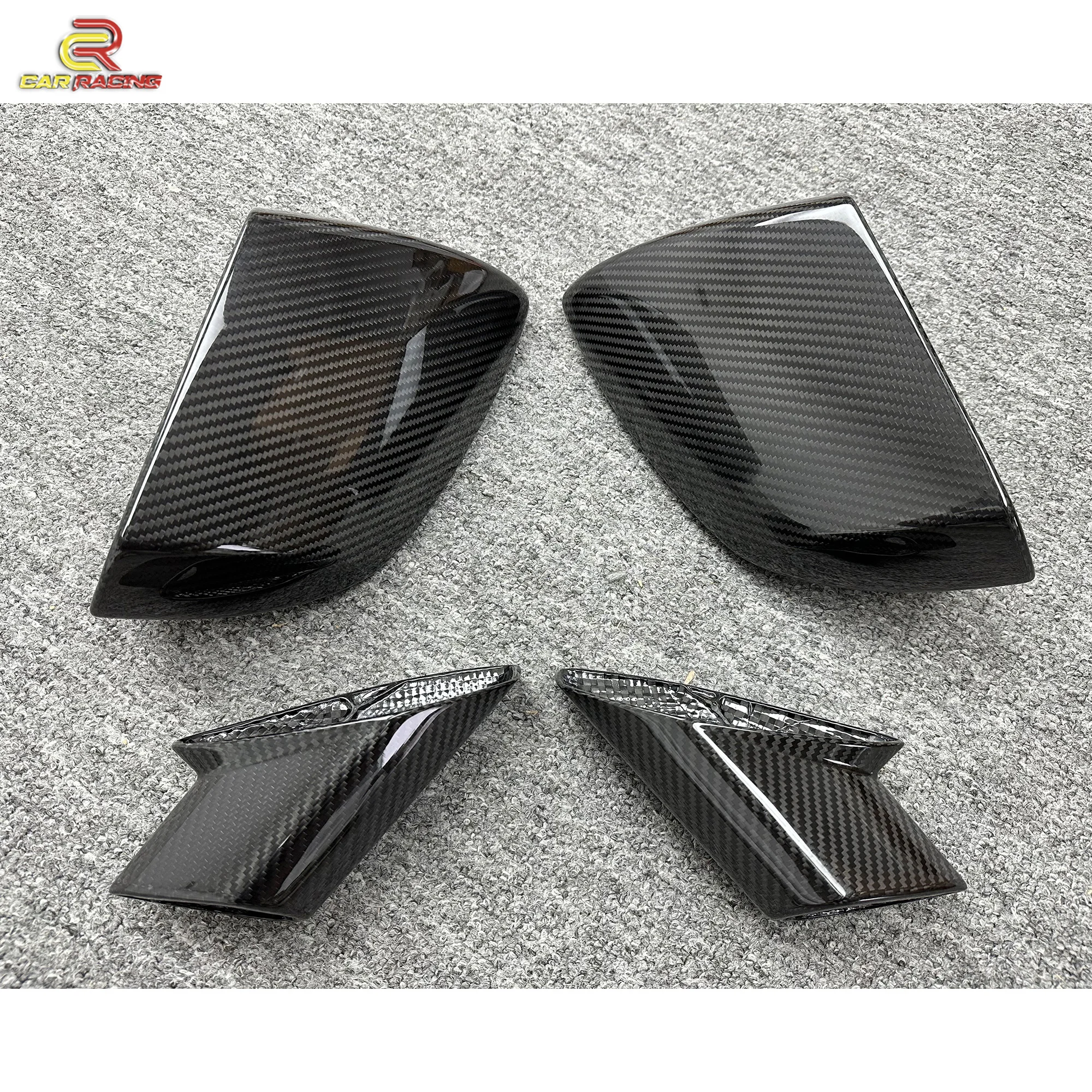 Droge Koolstofvezel Spiegel Cover Vervanging Zijspiegel voor Lambo 2014-2018 Huracan LP580 LP610