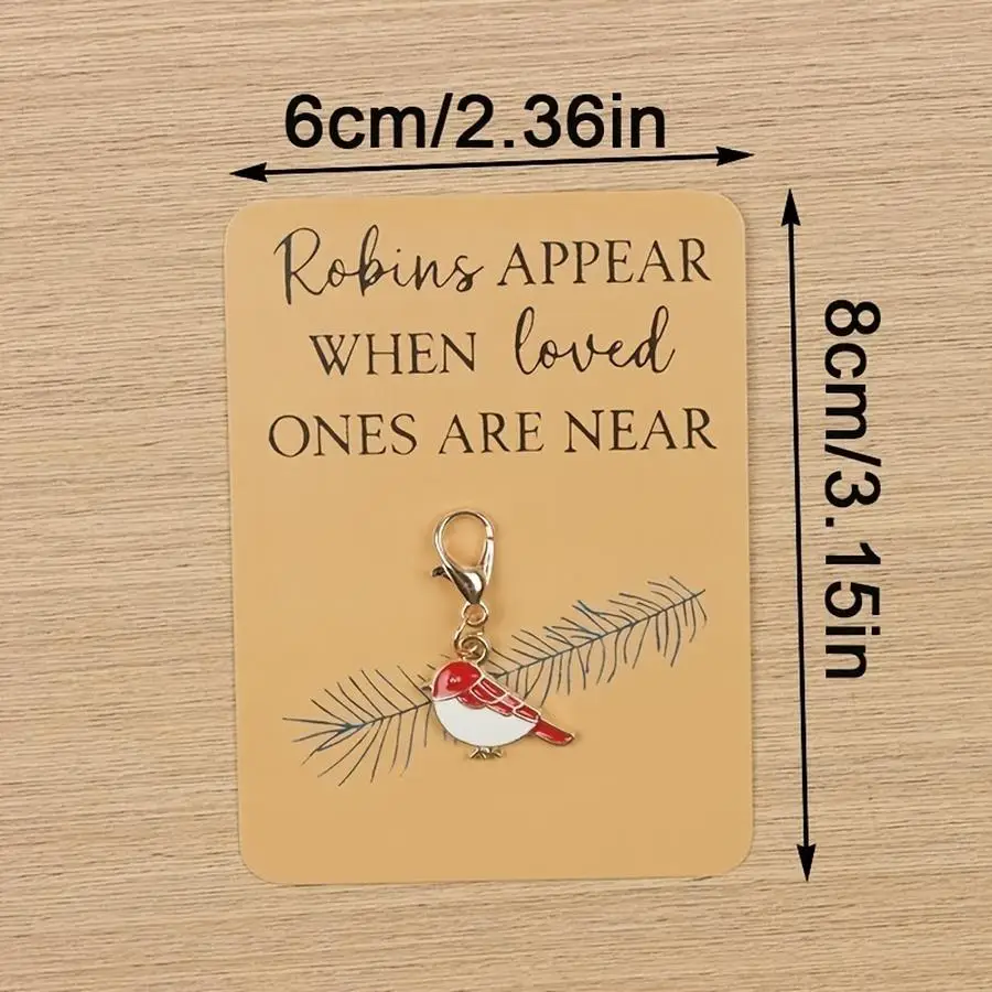 1/5/10/20/50/100pcs Gift for Her/Him s Robin Pocket Hug Charm Cards with 5 Robins & Cards Suitable for Sympathy Gifts, Memorial