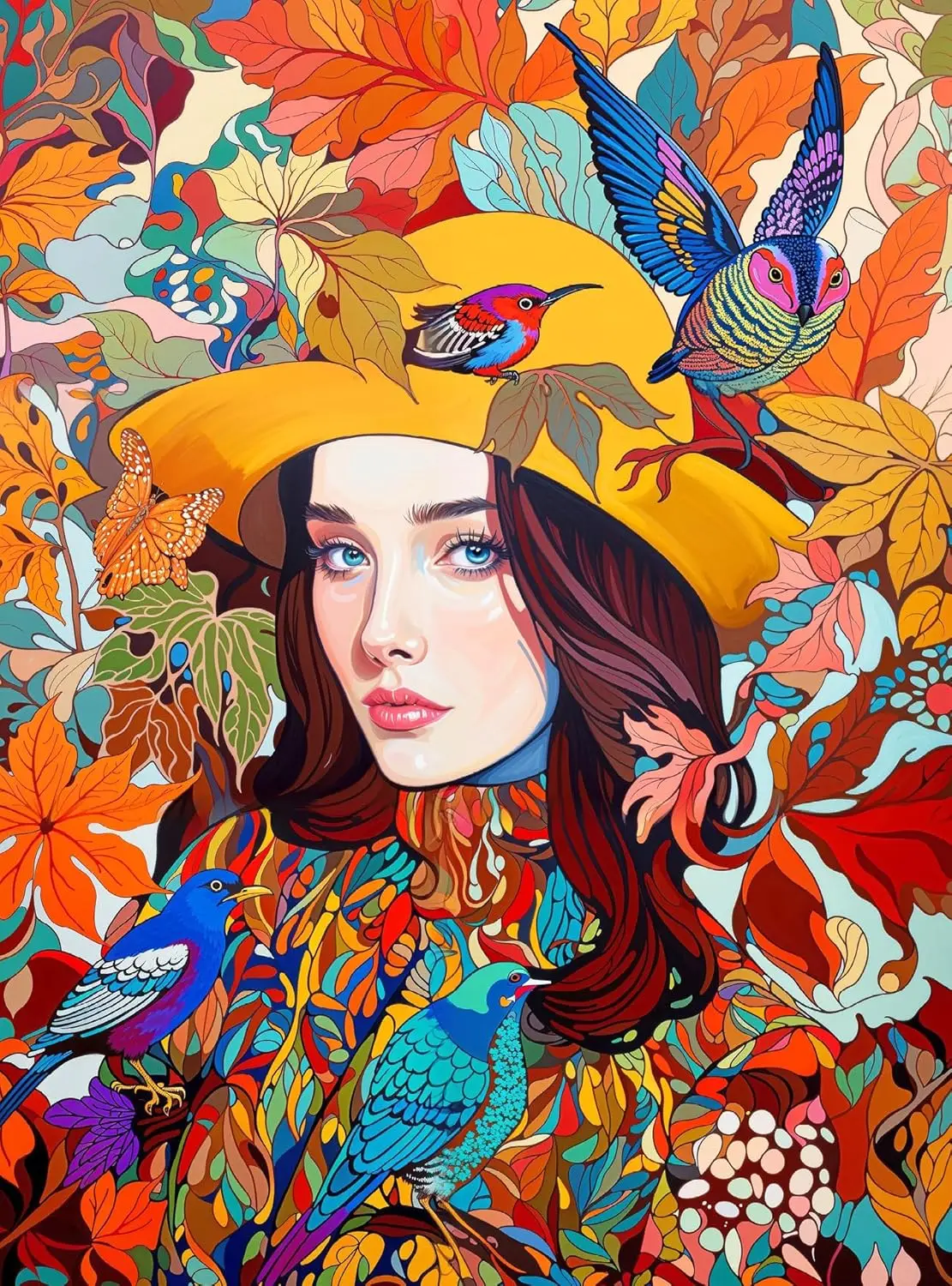 

Artistic and Creative Painting 1000/500/300Pcs Jigsaw Puzzle for Gameroom Bedroom Livingroom Birthday Gift Challenging Game