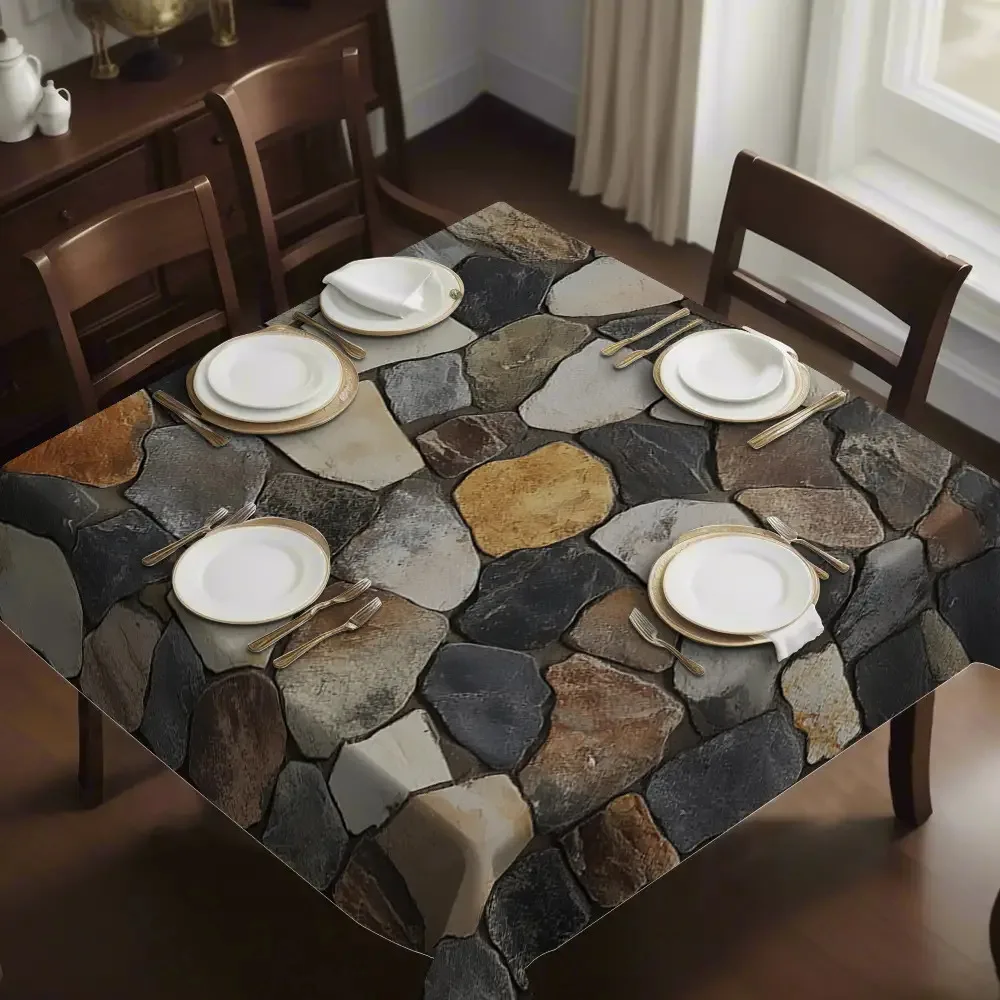 With a stone pattern print, it is suitable for decoration in family kitchens, restaurants, picnics, and household items.