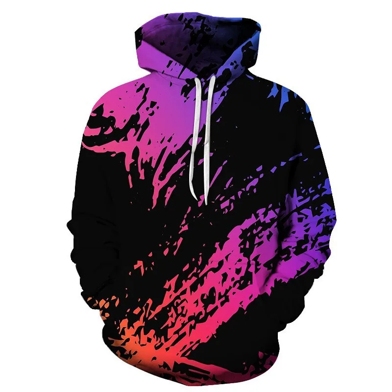 

2024 Autumn and Winter New Colorful 3D Digital Printing Comfortable Fashion Men's Hoodie Hoodie