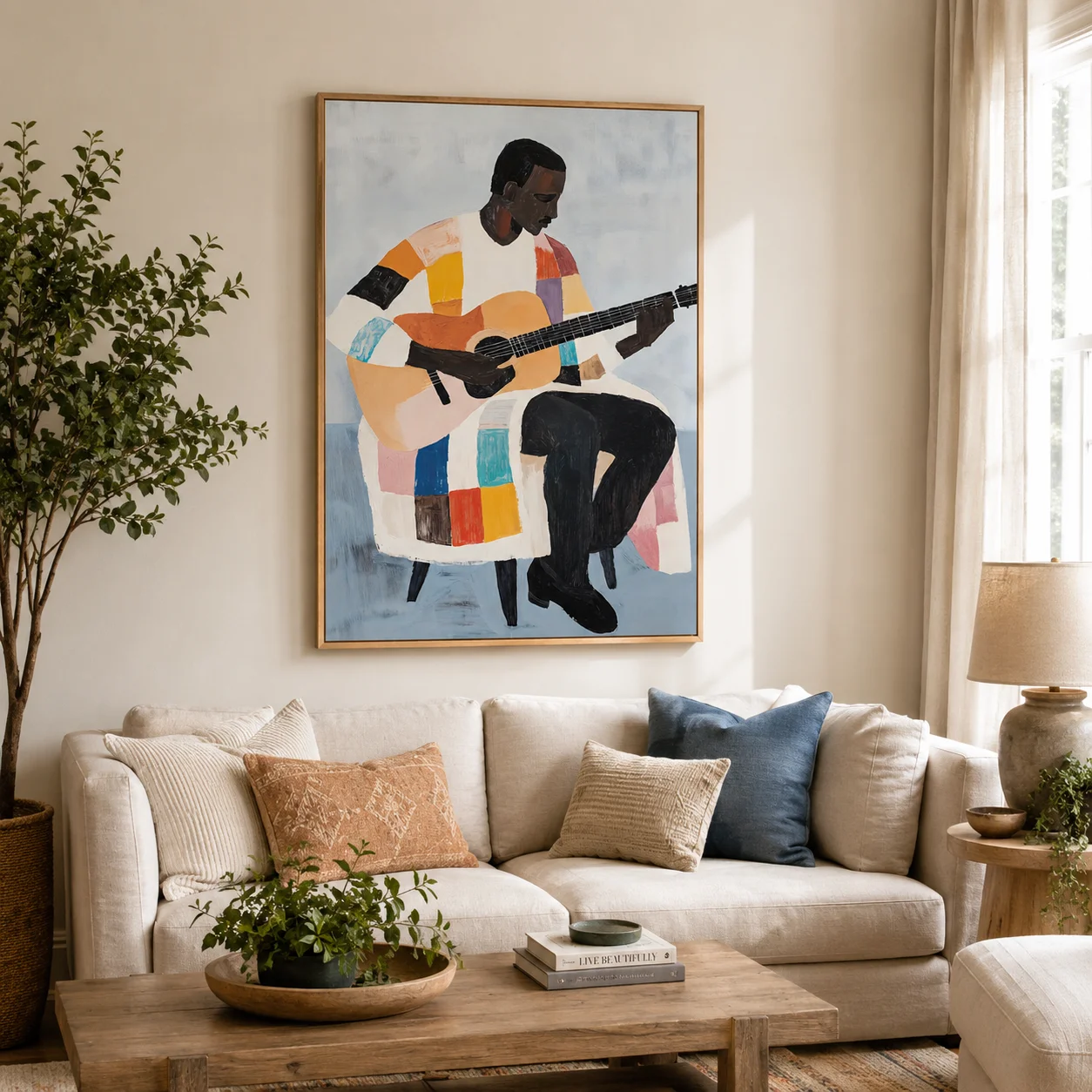 Acoustic Dreamscape Poster,Canvas Wall Print,Modern Art Illustration,High‑Grade Home Decoration Artwork for Bedroom,Living Room,