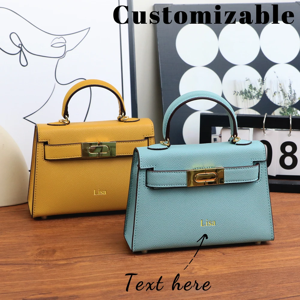 Customized Name Genuine Leather MINI Bag - Fashionable and High-End Handbag for Daily Use, Crossbody Bag
