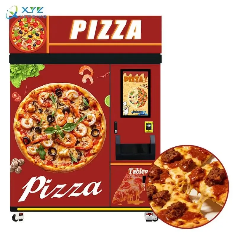 Smart Commercial Pizza Vending Machine Hot Touch Screen 24H Unmanned Self Service Hot Fresh Pizza Customized Function Support